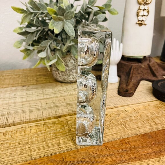 Antique Manganese depression glass triple ink well - Picture 11 of 12